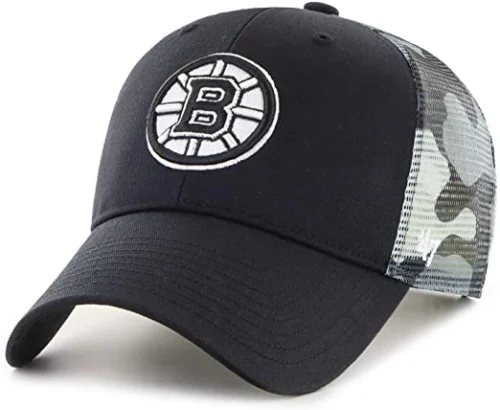 NHL Boston Bruins vit kamo bakkontakt MVP truckerkeps front